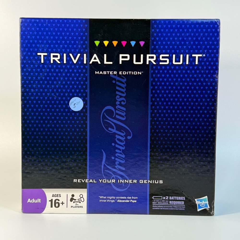 Trivial Pursuit Master Edition‎ Board Game Adult Ages 16 Plus - open box